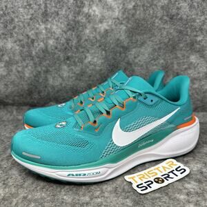 Miami Dolphins Nike Zoom Pegasus 41 Running Shoes Mens Size 10 Turbo Green NFL